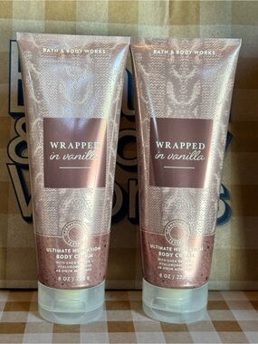 NEW B&BW (2) Wrapped In Vanilla Body Creams , 48 hour moisturizer